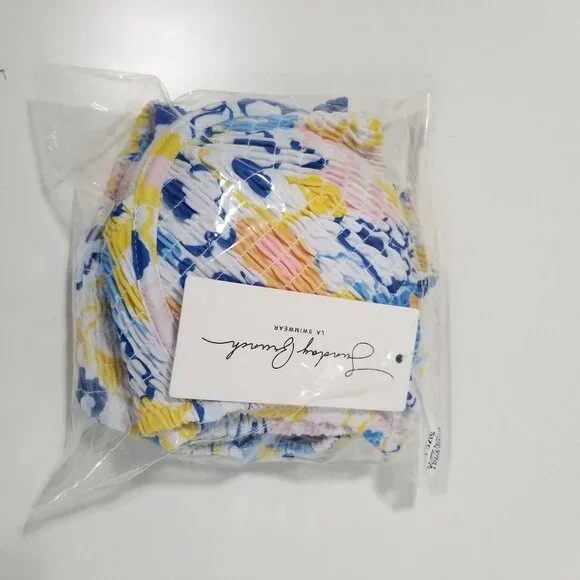 NWT‎ SUNDAY BRUNCH Underwired Padded Bra Shirred Bikini Set Size L- - Picture 6 of 8